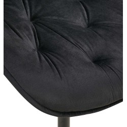 Silla de comedor Wallace de terciopelo negro