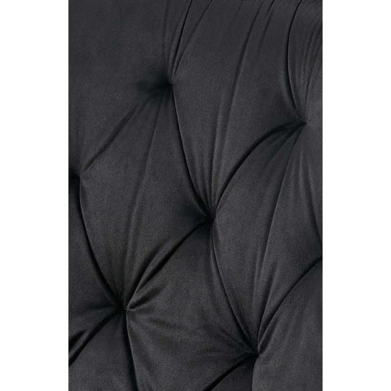 Silla de comedor Wallace de terciopelo negro