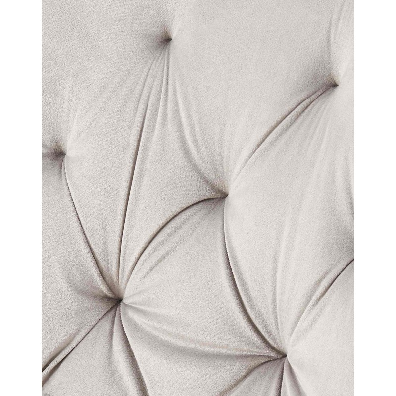 Silla de comedor Wallace en terciopelo gris