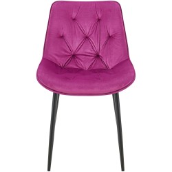 Silla de comedor Wallace de terciopelo morado