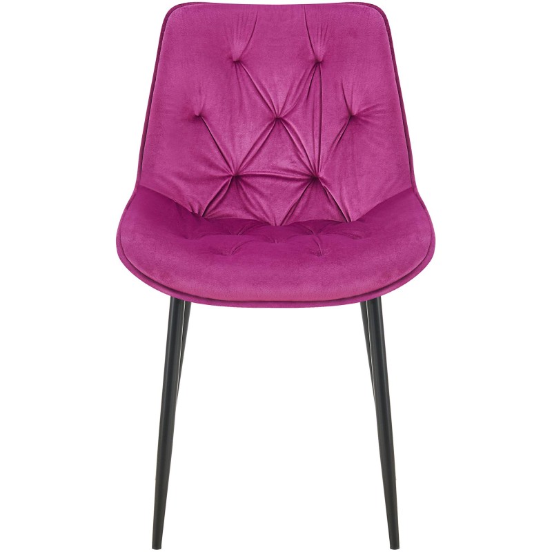 Silla de comedor Wallace de terciopelo morado