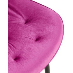 Silla de comedor Wallace de terciopelo morado