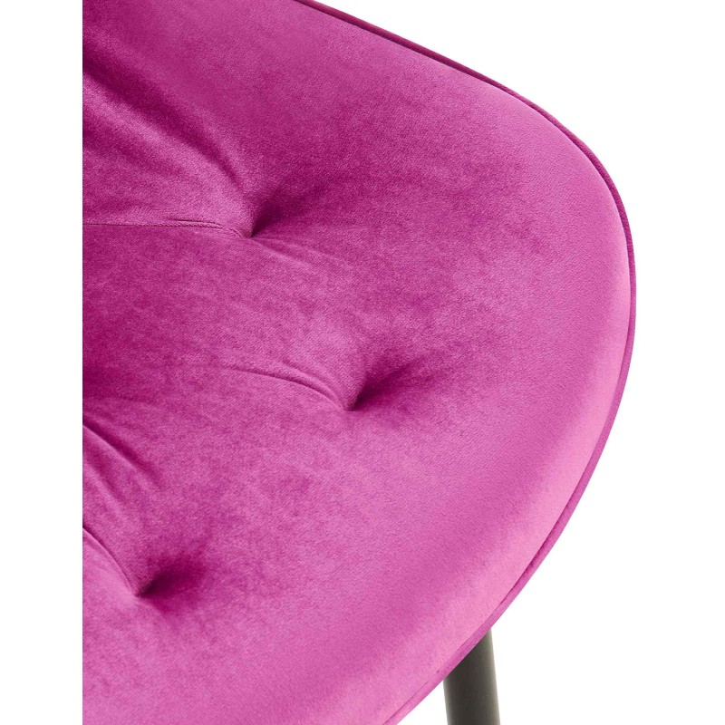 Silla de comedor Wallace de terciopelo morado