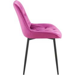 Silla de comedor Wallace de terciopelo morado