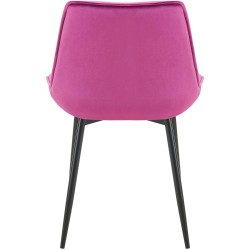 Silla de comedor Wallace de terciopelo morado