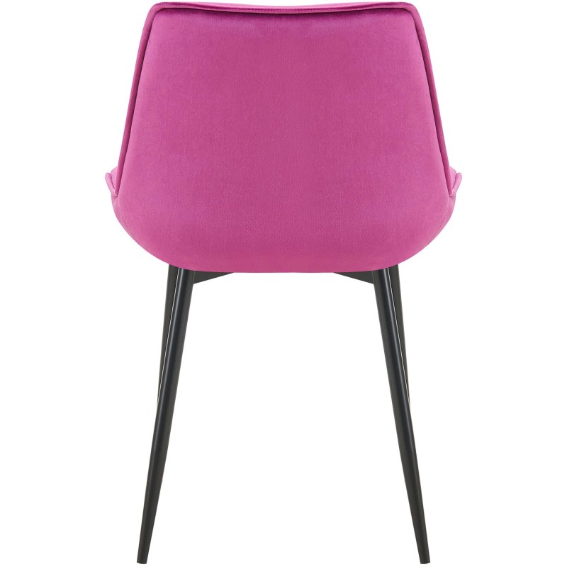 Silla de comedor Wallace de terciopelo morado