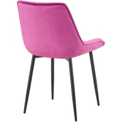 Silla de comedor Wallace de terciopelo morado