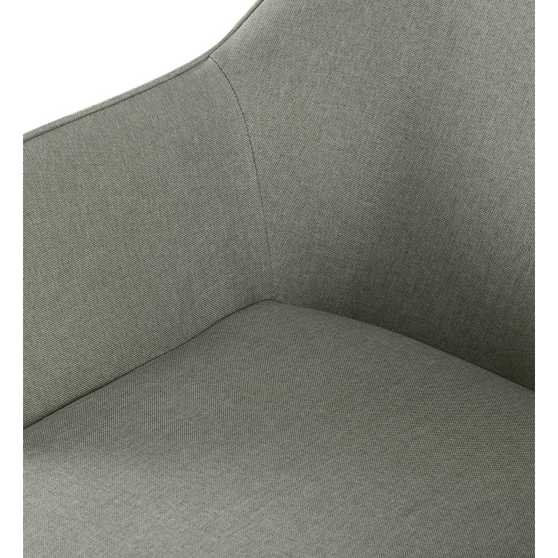 Juego de 2 sillas de comedor Vessa en tela gris claro