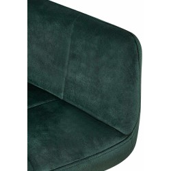 Juego de 2 sillas de comedor Emia en terciopelo verde