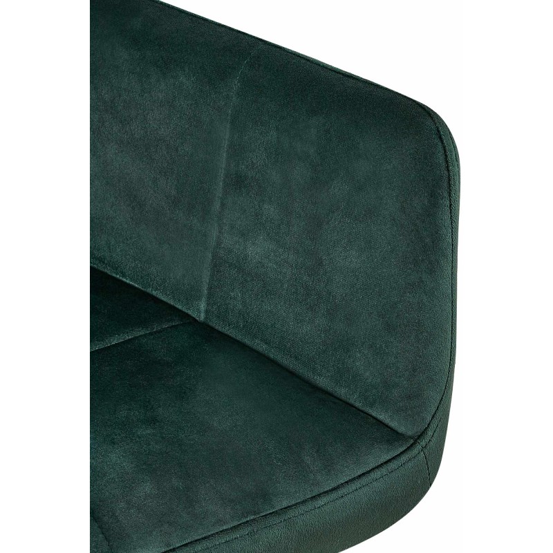 Juego de 2 sillas de comedor Emia en terciopelo verde