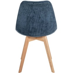 Conjunto de 4 sillas Linares Cord en color azul oscuro