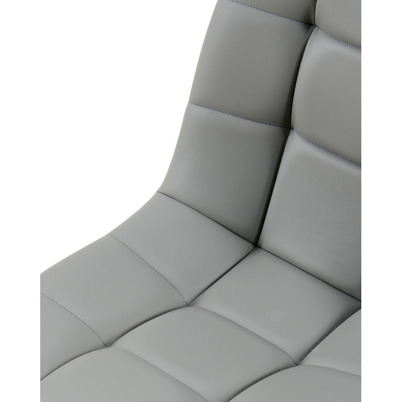 Silla de comedor Antibes, piel sintética gris claro