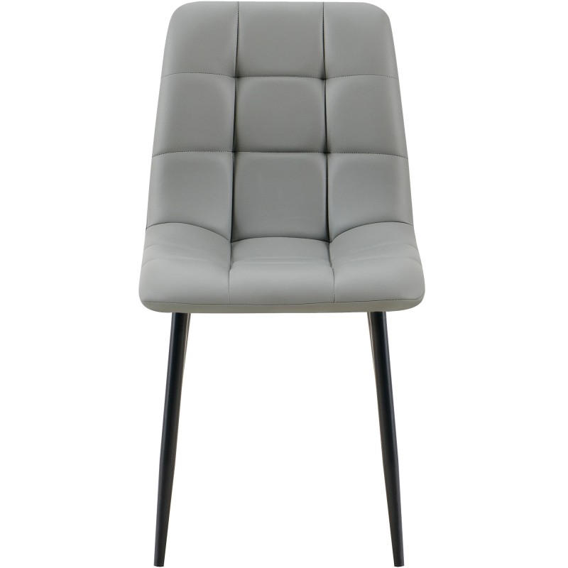 Silla de comedor Antibes, piel sintética gris claro