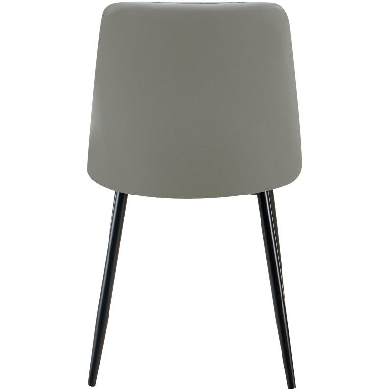Silla de comedor Antibes, piel sintética gris claro