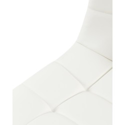 Silla de comedor Antibes, polipiel blanca