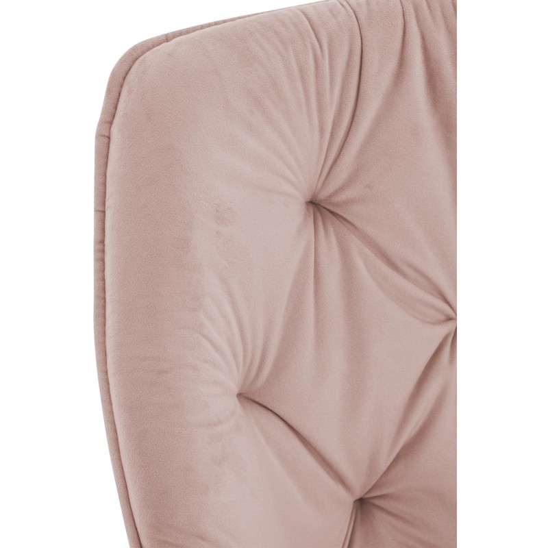 Conjunto de 2 sillas Tanna en terciopelo rosa