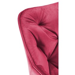 Juego de 2 sillas Tanna en terciopelo rojo