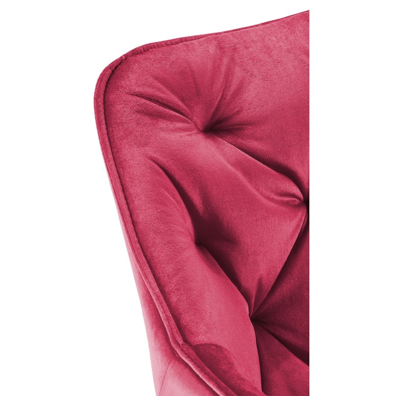 Juego de 2 sillas Tanna en terciopelo rojo