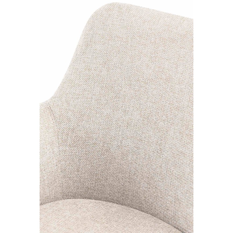 Silla de comedor Olema en tela color crema