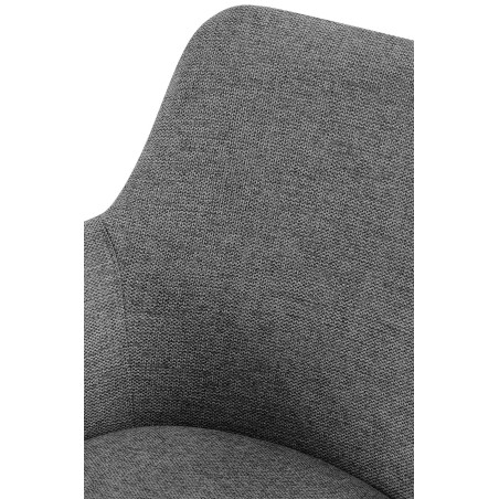 Silla de comedor Olema en tela gris