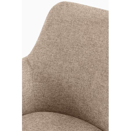 Silla de comedor Olema en tela color topo