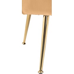 Silla Rosita en terciopelo amarillo