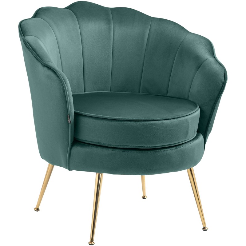Silla Rosita en terciopelo verde