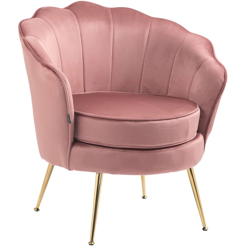 Silla Rosita en terciopelo rosa