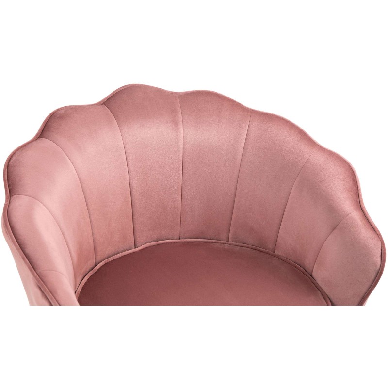Silla Rosita en terciopelo rosa