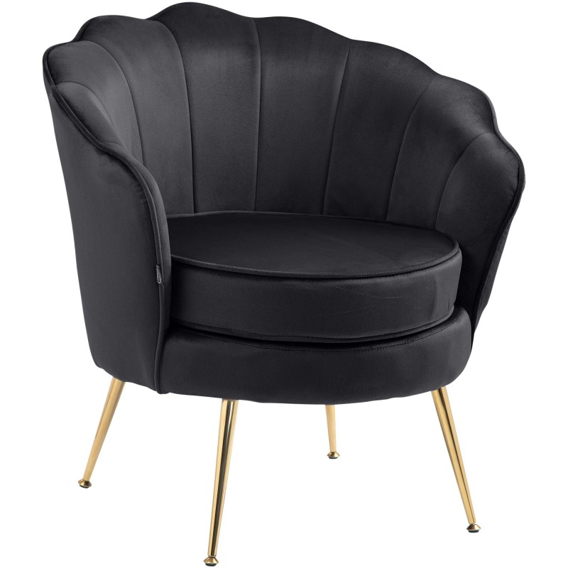 Silla Rosita en terciopelo negro