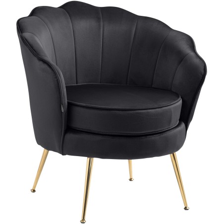 Silla Rosita en terciopelo negro