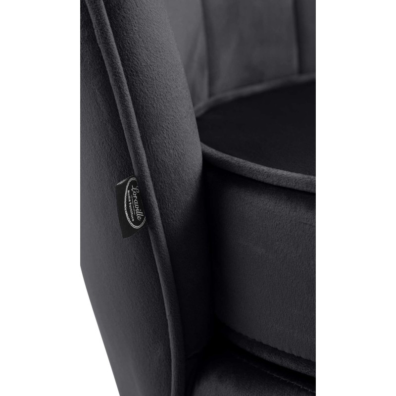 Silla Rosita en terciopelo negro