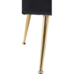 Silla Rosita en terciopelo negro