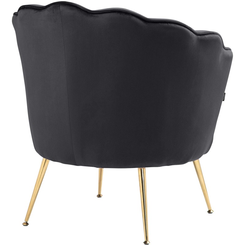 Silla Rosita en terciopelo negro