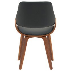 Silla de comedor Vangale en nogal/polipiel negra Silla de comedor Vangale en nogal/polipiel negra