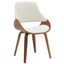 Silla de comedor Vangale en tela nogal/crema Silla de comedor Vangale en tela nogal/crema