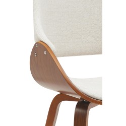 Silla de comedor Vangale en tela nogal/crema Silla de comedor Vangale en tela nogal/crema