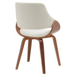 Silla de comedor Vangale en tela nogal/crema Silla de comedor Vangale en tela nogal/crema