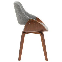 Silla de comedor Vangale en tela nogal/gris oscuro Silla de comedor Vangale en tela nogal/gris oscuro