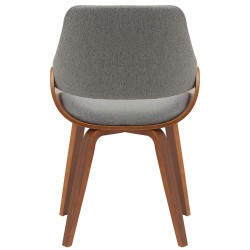 Silla de comedor Vangale en tela nogal/gris oscuro Silla de comedor Vangale en tela nogal/gris oscuro