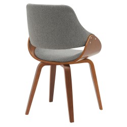 Silla de comedor Vangale en tela nogal/gris oscuro Silla de comedor Vangale en tela nogal/gris oscuro