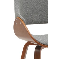 Silla de comedor Vangale en tela nogal/gris oscuro Silla de comedor Vangale en tela nogal/gris oscuro