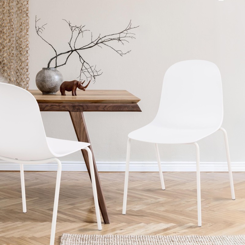 Silla Hardin blanca