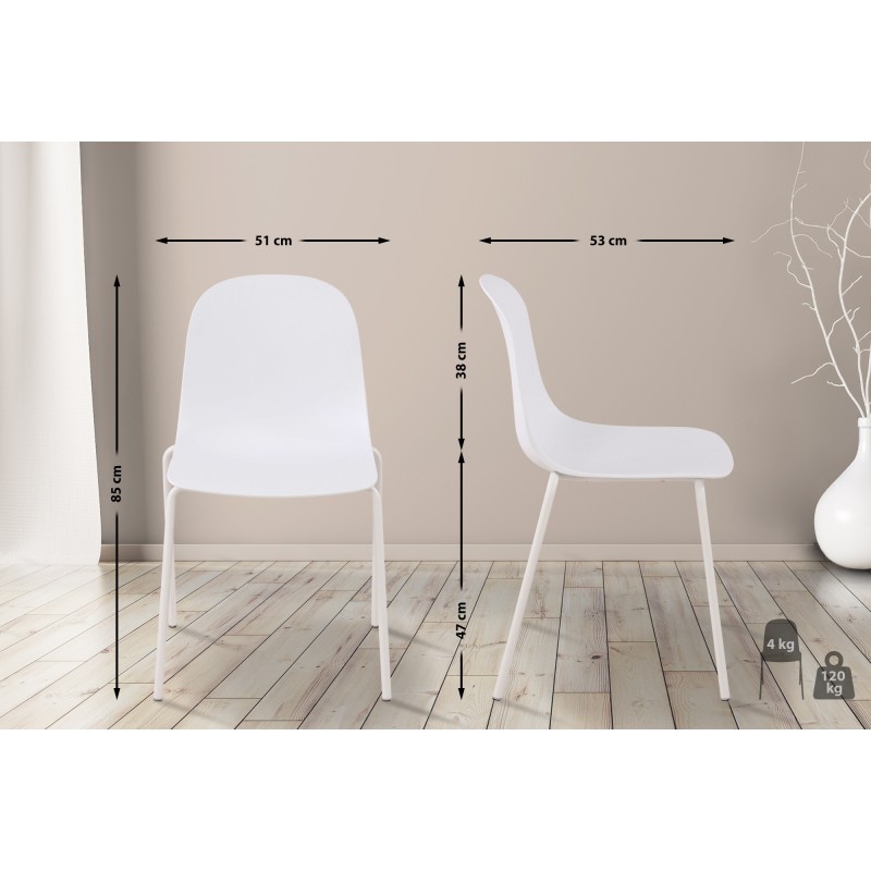 Silla Hardin blanca