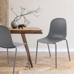 Silla Hardin gris oscuro