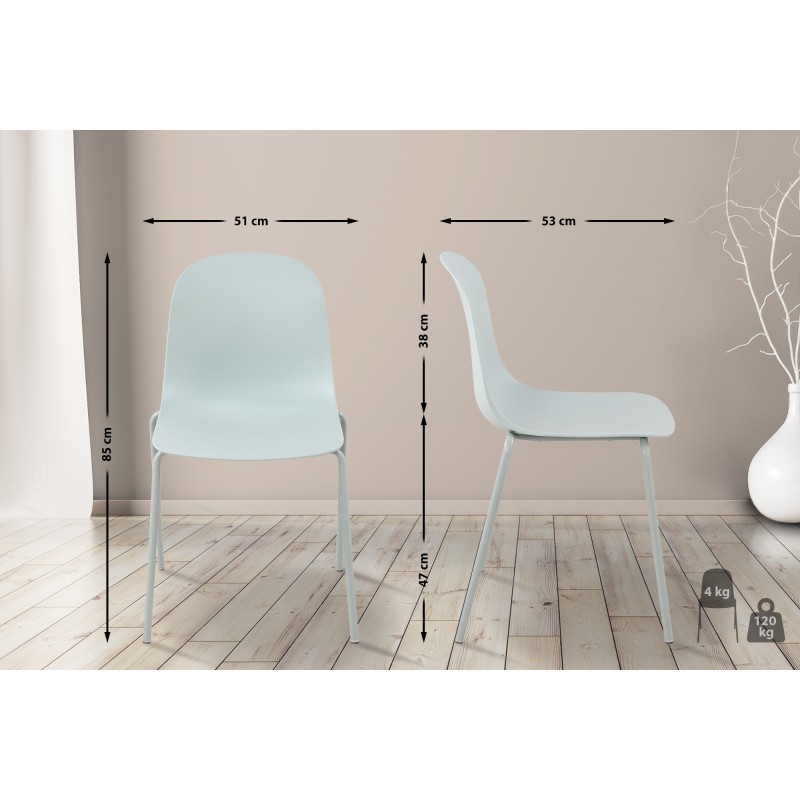 Silla turquesa Hardin