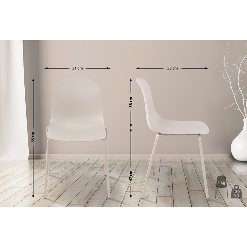 Silla Hardin gris claro