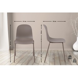 Silla Hardin color topo