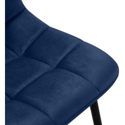 Juego de 4 sillas de comedor Antibes azul oscuro