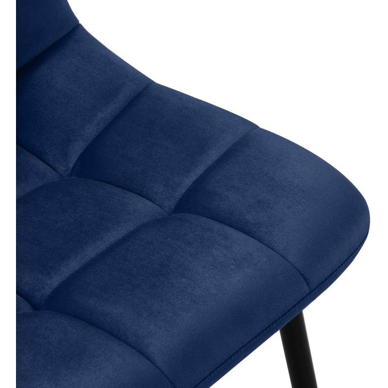 Juego de 4 sillas de comedor Antibes azul oscuro